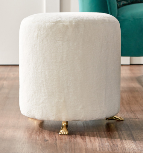 kin Velvet Ottoman