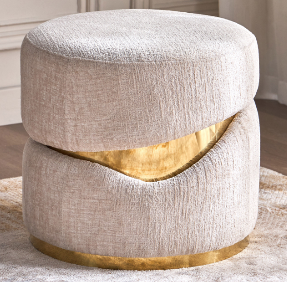 ahab Fabric Ottoman