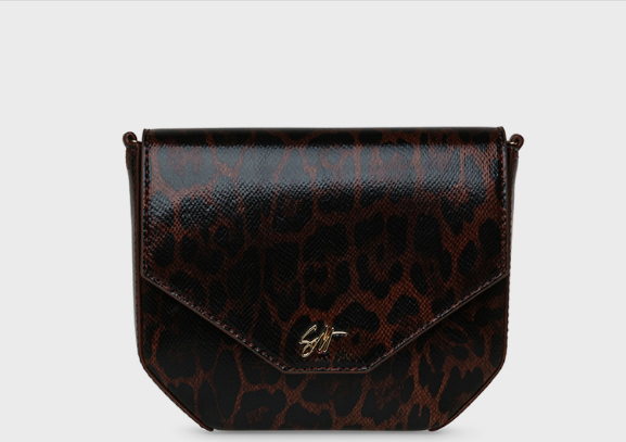 Steve Madden BSANDRYE Leopard Printed Flap Crossbody Bag