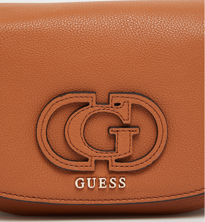 Guess CALEBRA Logo Appliqued Flap Crossbody Bag