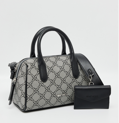 Nine West  OLIVE Monogram Patterned Satchel Bag