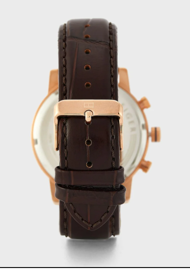 TOMMY HILFIGER Analogue Multifunction Quartz Watch with Leather Strap