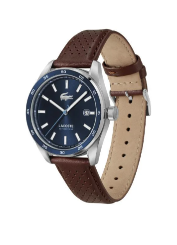 LACOSTE Analogue Automatic Watch with Leather Strap