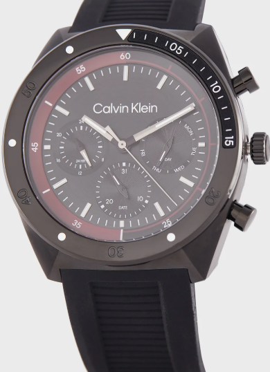 CALVIN KLEIN Analogue Watch with Silicone Bracelet