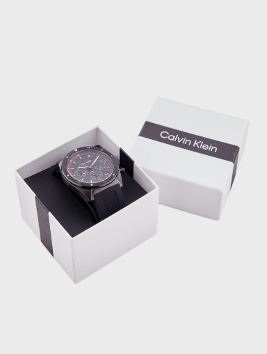 CALVIN KLEIN Analogue Watch with Silicone Bracelet