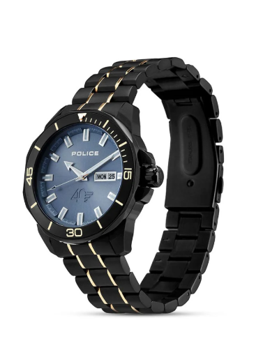 POLICE Men Analog Round Shape Stainless steel Wrist Watch PEWJH0030301 - 43 Mm
