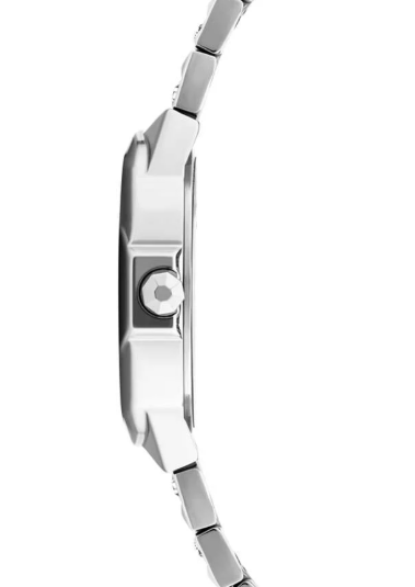 AGRA Silver Dial and Silver Stainless Steel Analog Watch for Women 34mm