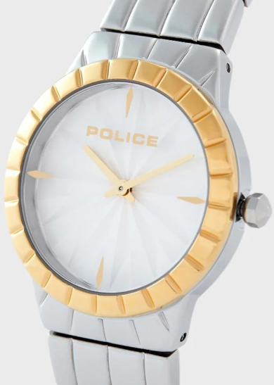 Women's Shirowa Round Shape Stainless Steel Analog Wrist Watch 33 mm - Silver