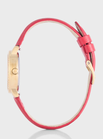 GUESS Share & Earn Melody Pu Strap Analog Watch