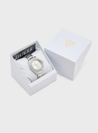 GUESS Share & Earn Ritzy Steel Strap Analog Watch
