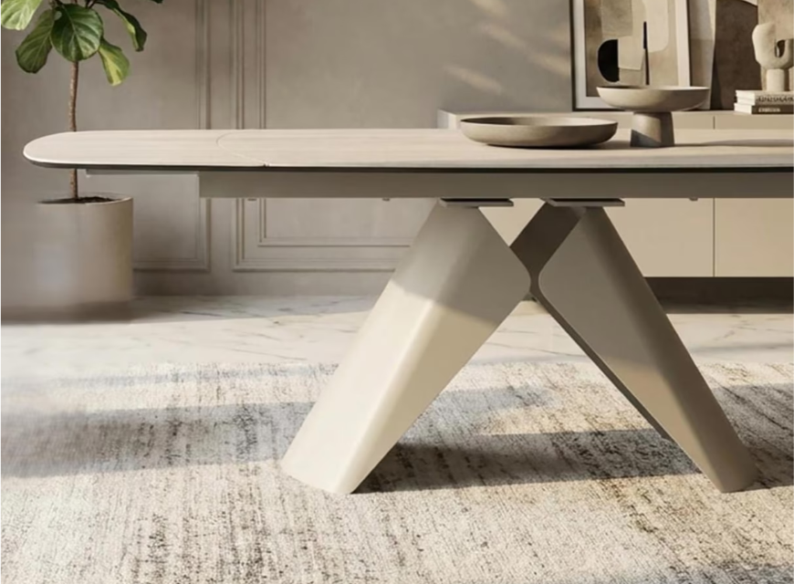 Raxa 1 + 8 seater dining set with barcia dining chairs package - beige