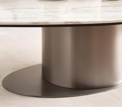 Ali coffee table marble large - white gold