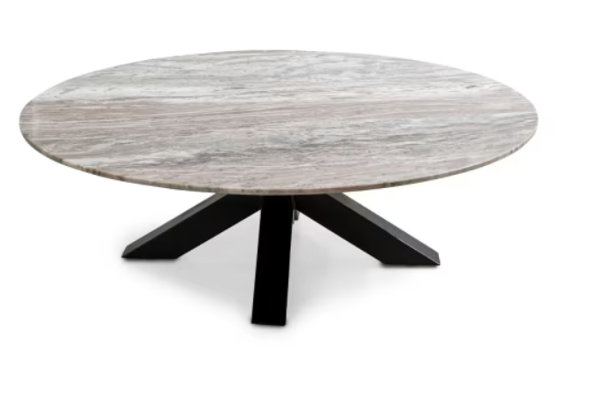 Skola new coffee table marble - white & black ~ white