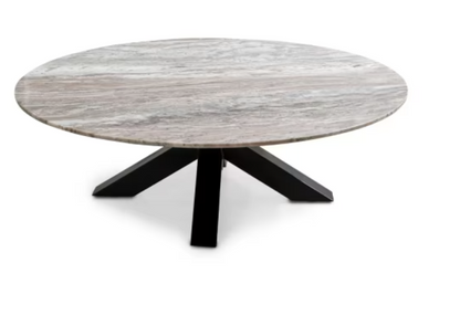 Skola new coffee table marble - white & black ~ white