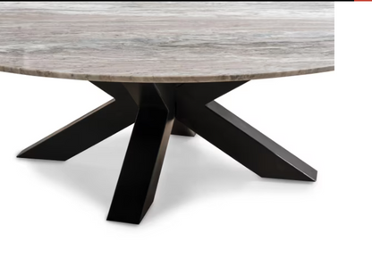 Skola new coffee table marble - white & black ~ white