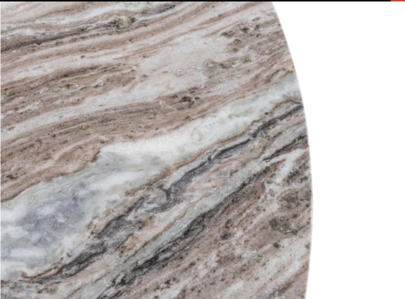 Skola new coffee table marble - white & black ~ white