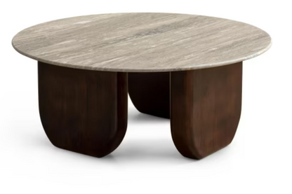 Rugaris new coffee table marble - white brown ~ brown