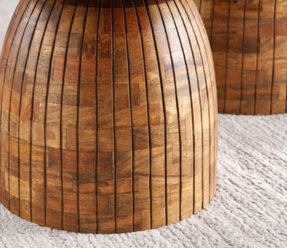 Ision coffee table set of 2 wood - brown