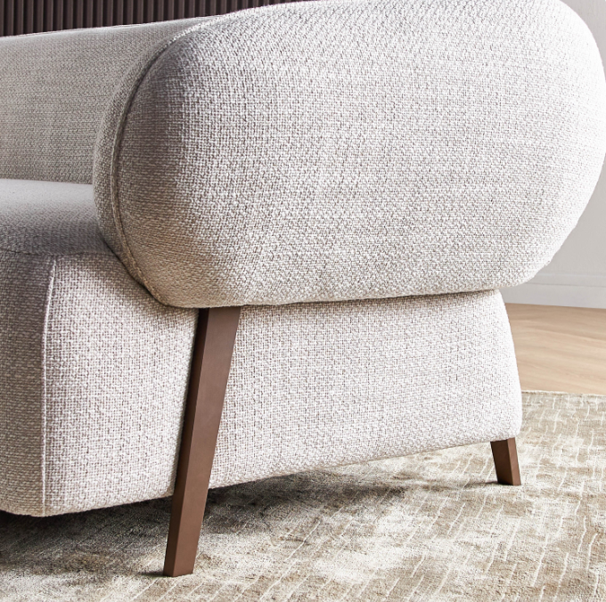 Ordic French 3-Seater Fabric Sofa