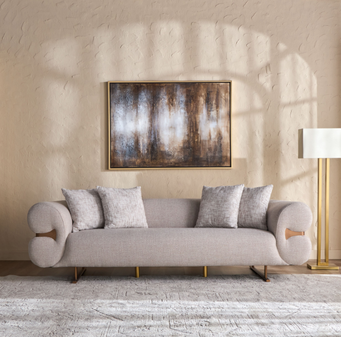 Ella 3-Seater Fabric Sofa