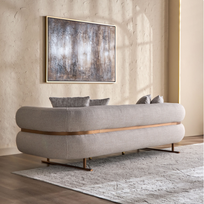 Ella 3-Seater Fabric Sofa