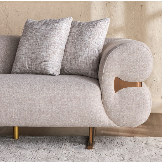 Ella 3-Seater Fabric Sofa