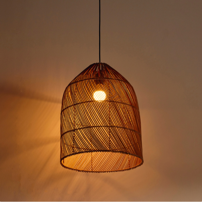 Mix and Rattan Ceiling Lamp Shade - 50 cm