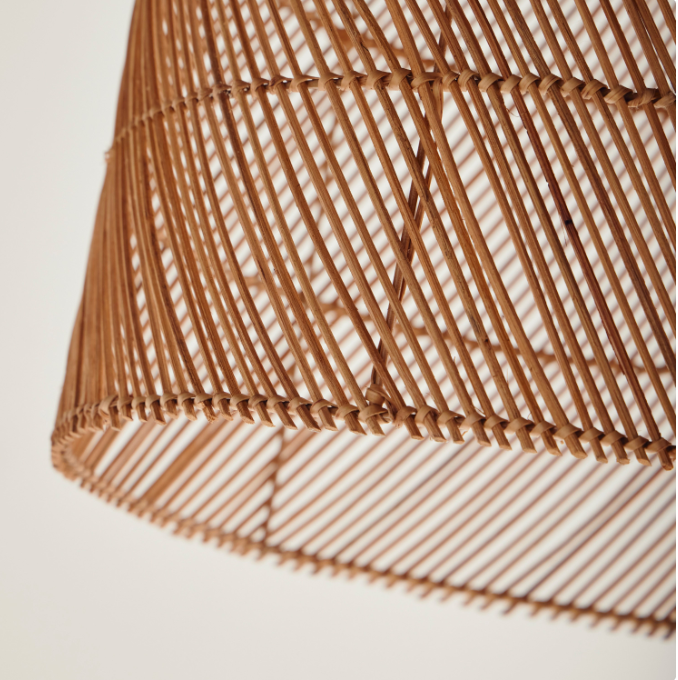 Mix and Rattan Ceiling Lamp Shade - 50 cm