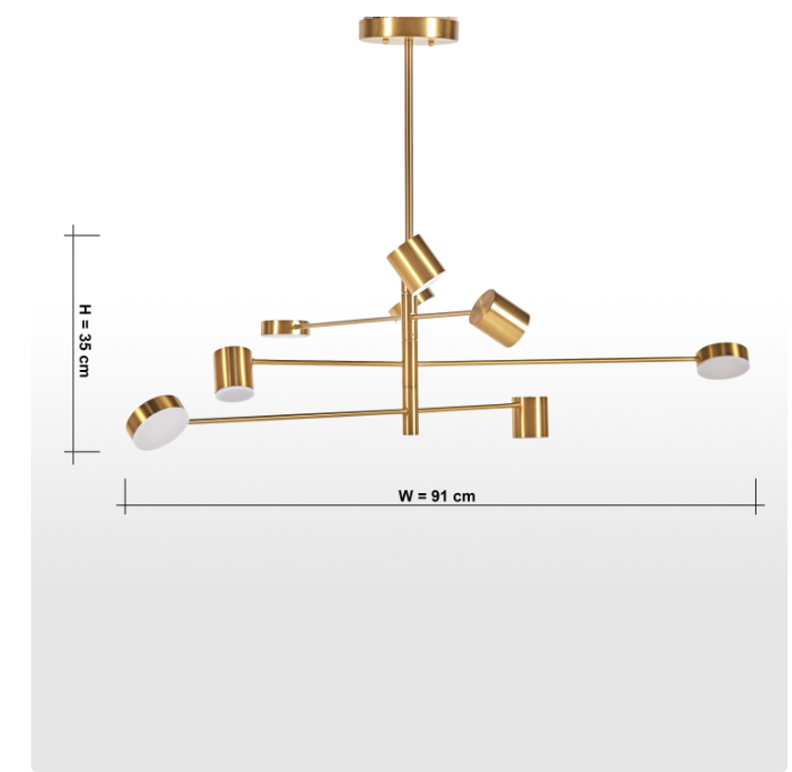 Lica 8-Light Metal Pendant Lamp