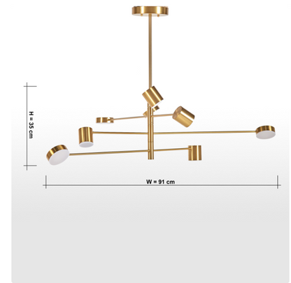 Lica 8-Light Metal Pendant Lamp