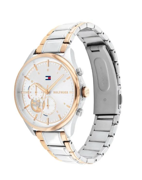 TOMMY HILFIGER Tommy Hilfiger Analogue Multifunction Quartz Watch for Women with Two-Tone Stainless Steel Bracelet - 1782415