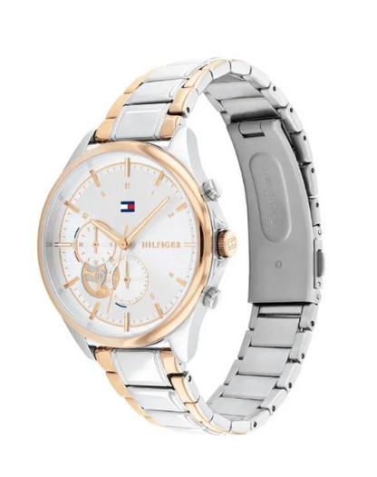 TOMMY HILFIGER Tommy Hilfiger Analogue Multifunction Quartz Watch for Women with Two-Tone Stainless Steel Bracelet - 1782415