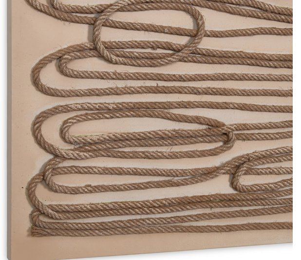 Unframed Abstract  Rope Wall Art, Brown - 90x120cm