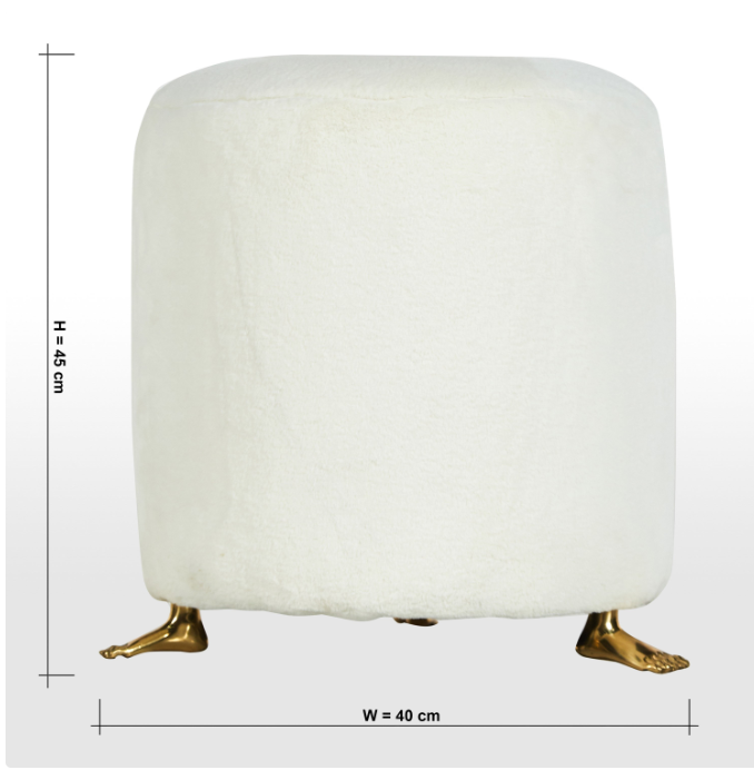 kin Velvet Ottoman