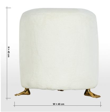 kin Velvet Ottoman