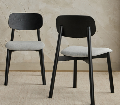 harcoal Fabric Dining Chair
