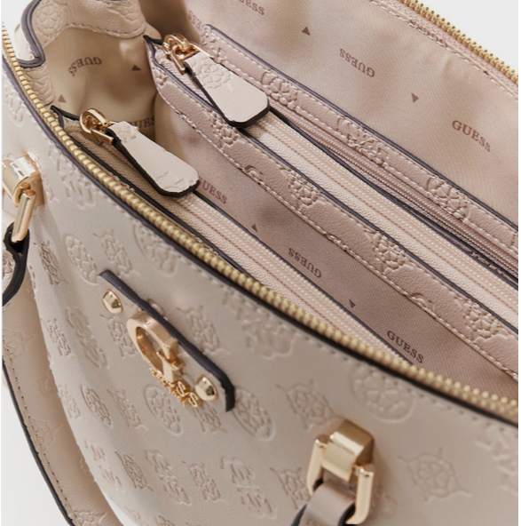 Guess DITA Logo Debossed Satchel Bag