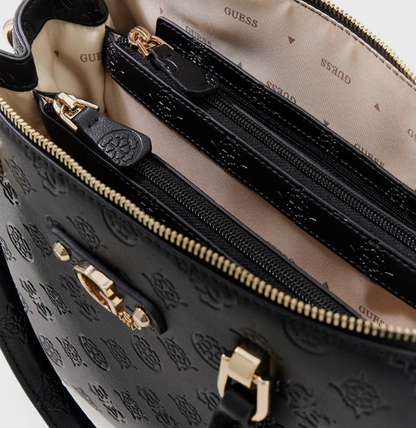 Guess DITA Logo Debossed Satchel Bag