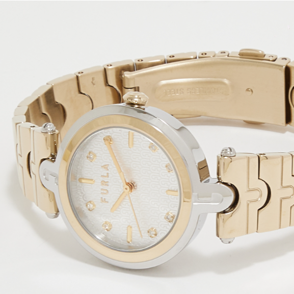 Furla ARCH-BAR Stone Embellished Analog Watch