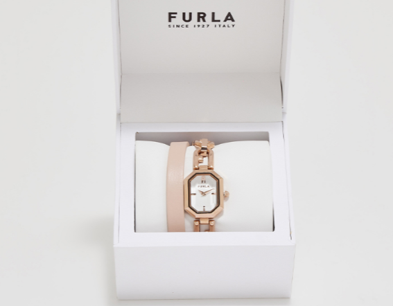 Furla OCTAGONAL White Dial Analog Watch