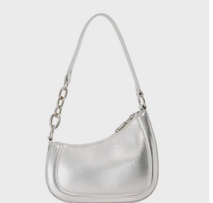 Dune London DIRECTION Logo Detail Metallic Shoulder Bag