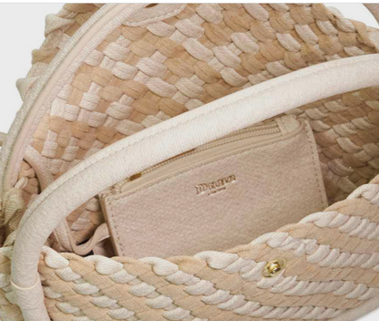 Dune London DINIDELIBERATE Braided Top-Handle Bag