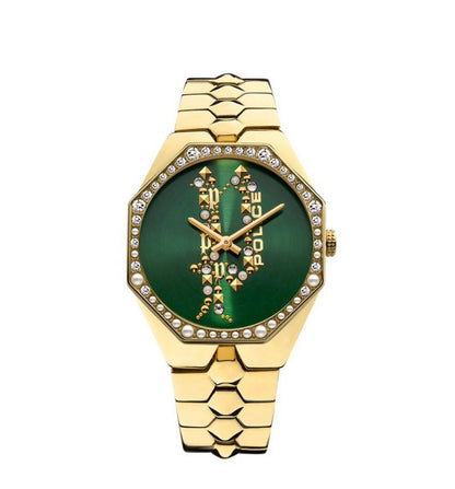 Police Montaria Urban Rebel Women’s Wrist Watch With Stainless Steel Ion Plate Gold Bracelet Strap – Pewlg2109603