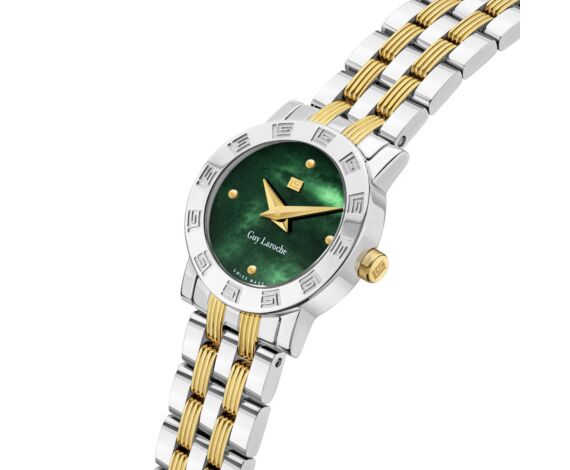Alex Watch for Women with Green Dial and Silver Stainless Steel Bracelet 22 mm