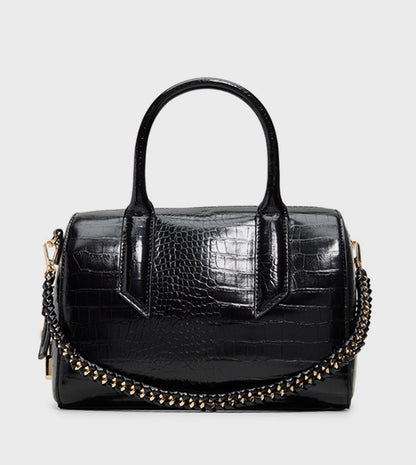 Aldo Croc Textured Zippered Satchel Bag