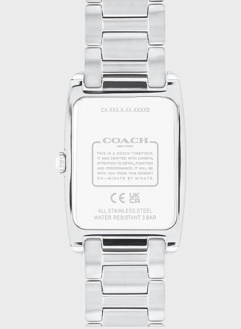 ساعة COACH التناظرية بسوار من الفولاذ 