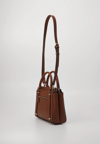 GUESS  DARYNA SATCHEL - Handbag - cognac