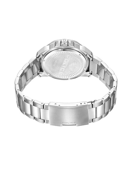 ساعة بوليس للرجال بتصميم دائري معدني تناظري 