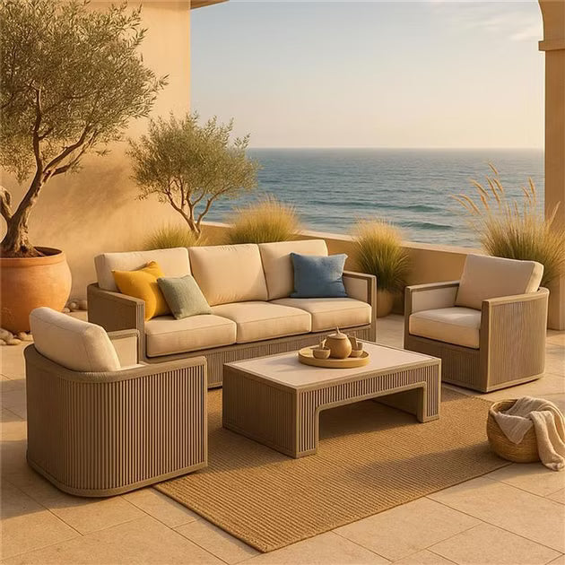 Shana outdoor sofa set 3+1+1+coffee table - beige