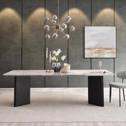 طقم طعام مستطيل فاخر مكون من 1+6 مقاعد مع كراسي أفيانو 